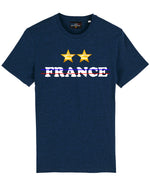 T-shirt bleu "France CDM deux étoiles"
