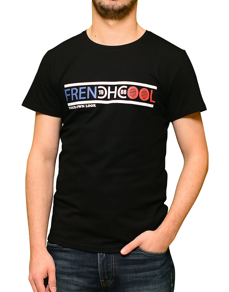 T-shirt Noir "Frenchcool Authentic"