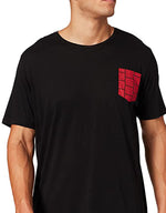 T-shirt Noir à poche Brique Rouge