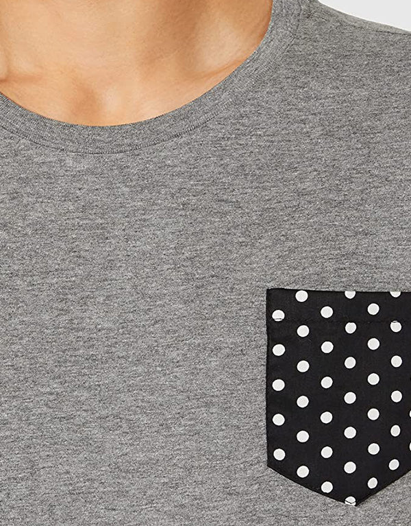 T-shirt à poche Rond Blanc