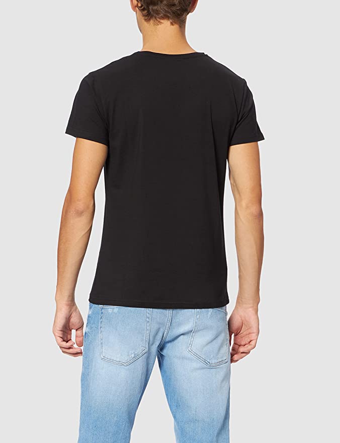 T-shirt Noir poche "Encre Grise"