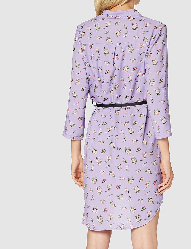 Robe Violette à Fleur Taille Unique - Frenchcool