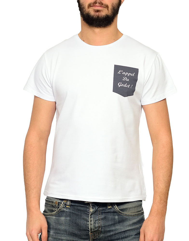 T-shirt Blanc "L'appel du Godet" 🍹 - Frenchcool