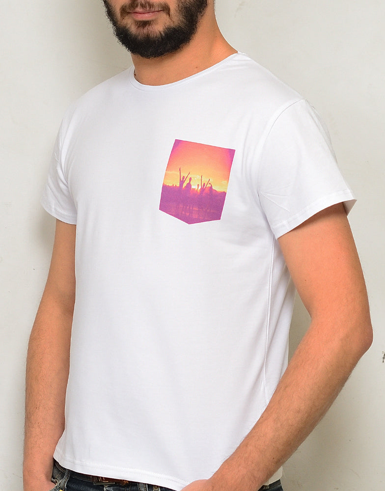 T-shirt Blanc "Sunrise" 🌅