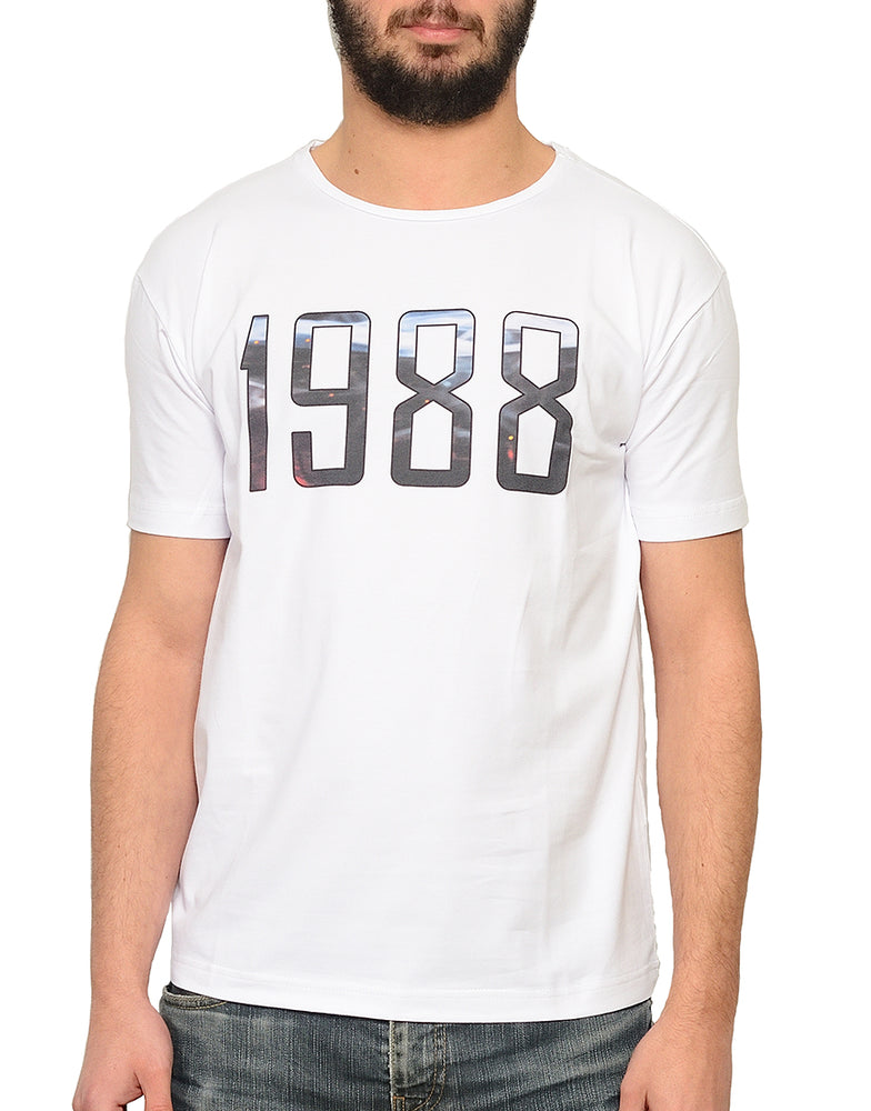 T-shirt Blanc "Smoke 1988" - Frenchcool
