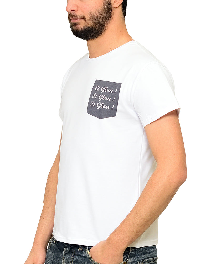 T-shirt Blanc "Et Glou X3" 🍺
