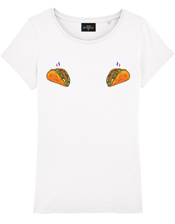 T-shirt Blanc "Doble Tacos" - Frenchcool