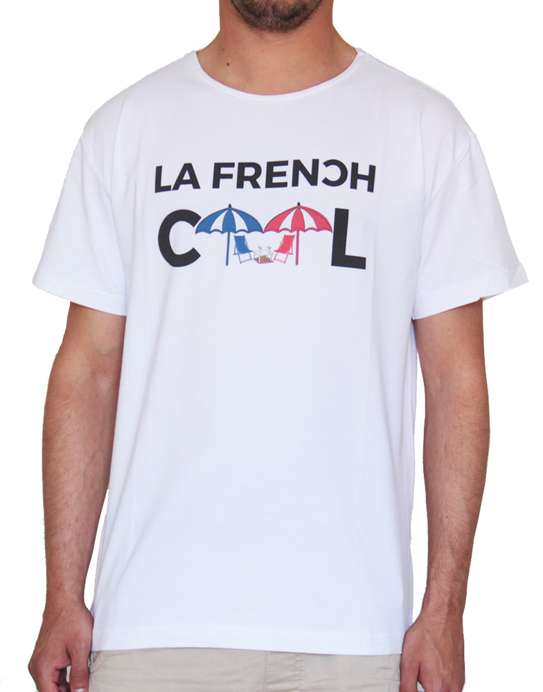 T-shirt Blanc "La Frenchcool Parasols" ⛱ - Frenchcool